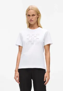 Karl Lagerfeld tricou din bumbac culoarea alb, A4W17098 imagine