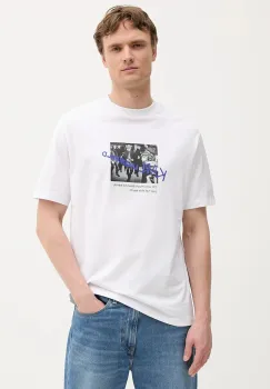 Karl Lagerfeld tricou din bumbac culoarea alb, cu imprimeu, 553225.755143 imagine