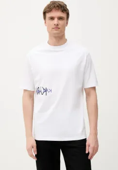 Karl Lagerfeld tricou din bumbac culoarea alb, cu imprimeu, 553225.755145 imagine