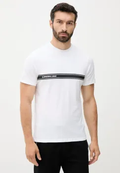 Karl Lagerfeld tricou din bumbac culoarea alb, cu imprimeu, A3M46001 imagine