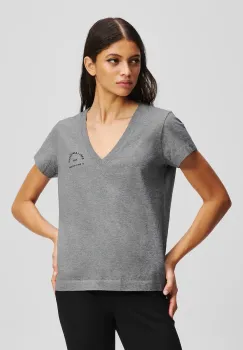 Karl Lagerfeld tricou din bumbac culoarea gri, A3W17104 imagine
