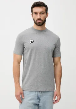 Karl Lagerfeld tricou din bumbac culoarea gri, uni, 553224.755710 imagine
