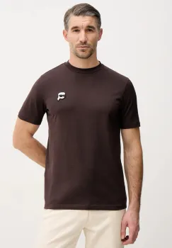 Karl Lagerfeld tricou din bumbac culoarea maro, uni, 561224.755710 imagine