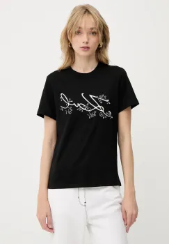 Karl Lagerfeld tricou din bumbac culoarea negru, A3W17018 imagine