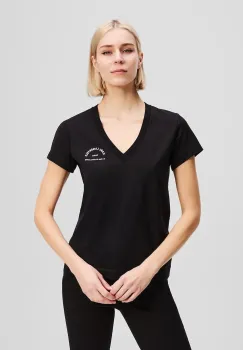 Karl Lagerfeld tricou din bumbac culoarea negru, A3W17104 imagine