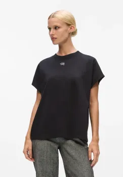 Karl Lagerfeld tricou din bumbac culoarea negru, A4W17039 imagine