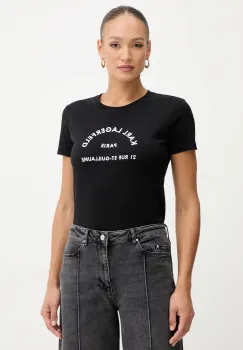 Karl Lagerfeld tricou din bumbac culoarea negru, B1W17033 imagine