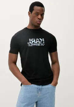 Karl Lagerfeld tricou din bumbac culoarea negru, cu imprimeu, 552224.755042 imagine
