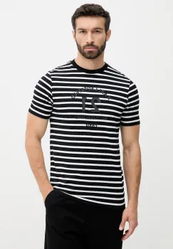Karl Lagerfeld tricou din bumbac culoarea negru, cu imprimeu, 553225.755030 imagine