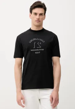 Karl Lagerfeld tricou din bumbac culoarea negru, cu imprimeu, 553240.755160 imagine