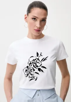 Karl Lagerfeld tricou din bumbac femei, culoarea alb, A2W17058 imagine