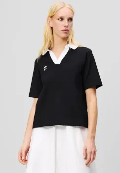 Karl Lagerfeld tricou din bumbac femei, culoarea negru, A2W17111 imagine