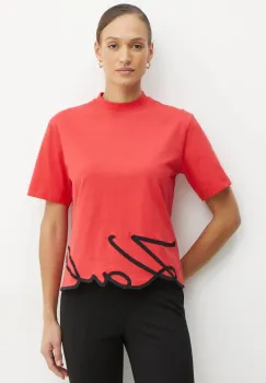 Karl Lagerfeld tricou din bumbac femei, culoarea rosu, A1W17013 imagine