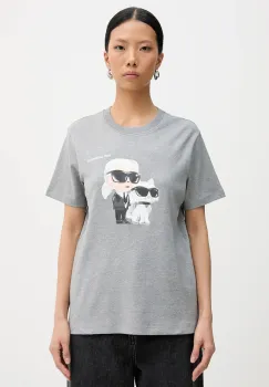Karl Lagerfeld tricou din bumbac IKON A3W17077 imagine