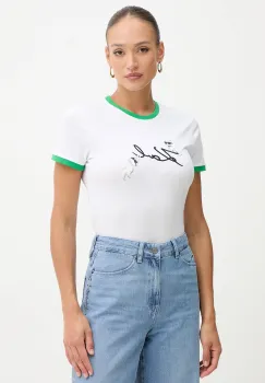 Karl Lagerfeld tricou din bumbac IKON culoarea alb, B1W17040 imagine