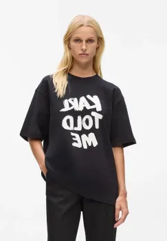 Karl Lagerfeld tricou din bumbac Karl Lagerfeld x Paris Hilton culoarea negru, A4W17101 imagine