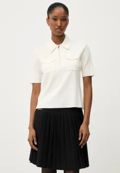 Karl Lagerfeld tricou polo culoarea bej, A3W18021 imagine