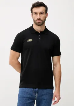 Karl Lagerfeld tricou polo culoarea negru, cu imprimeu, 553235.745088 imagine