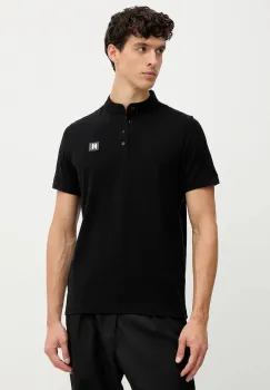 Karl Lagerfeld tricou polo culoarea negru, cu imprimeu, 554221.745001 imagine