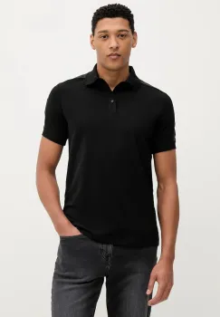 Karl Lagerfeld tricou polo culoarea negru, uni, 553235.745019 imagine