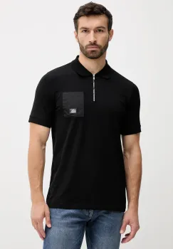 Karl Lagerfeld tricou polo culoarea negru, uni, 553235.745025 imagine
