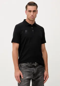 Karl Lagerfeld tricou polo culoarea negru, uni, 554221.745015 imagine