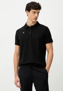 Karl Lagerfeld tricou polo culoarea negru, uni, 554235.745022 imagine