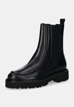 Kennel & Schmenger ghete chelsea de piele Freda femei, culoarea negru, cu platforma, 41-37050 imagine