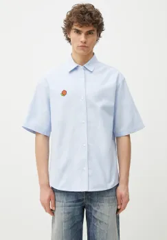 Kenzo camasa din bumbac barbati, cu guler clasic, relaxed, FF55CH1279LO.64 imagine