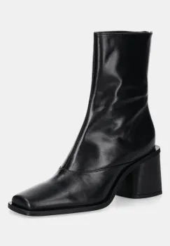 Kenzo cizme de piele Kimi Ankle Boots culoarea negru, cu toc drept, FF62BT120L66.99 imagine