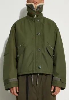 Kenzo geaca Army Blouson barbati, culoarea verde, de tranzitie, oversize, FE65BL1499OB.51 imagine