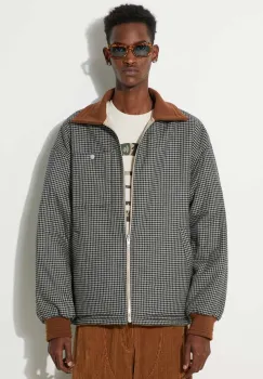 Kenzo geaca cu doua fete Reversible Elevated Coach Jacket barbati, culoarea bej, de tranzitie, FE65BL0639OI.11 imagine