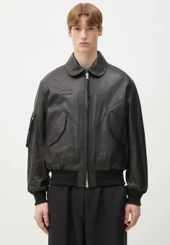 Kenzo geaca de piele culoarea negru, de tranzitie, FF55LB1430AD.99 imagine