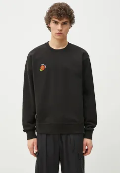 Kenzo hanorac de bumbac barbati, culoarea negru, cu imprimeu, FF55SW2734MC.99J imagine