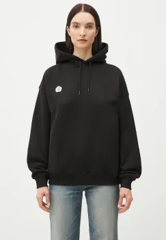 Kenzo hanorac de bumbac Boke Flower 2.0 femei, culoarea negru, cu gluga, cu imprimeu, FF52SW1754MB.99J imagine