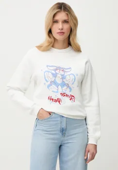 Kenzo hanorac de bumbac culoarea alb, cu imprimeu, FG52SW2034MJ imagine