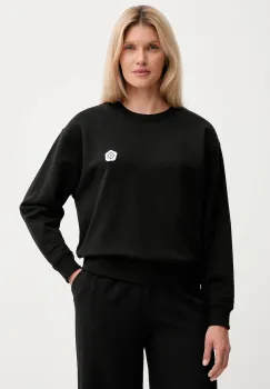Kenzo hanorac de bumbac femei, culoarea negru, cu imprimeu, FF52SW1804MF.99J imagine