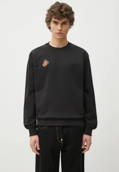Kenzo hanorac de bumbac Pop barbati, culoarea negru, cu imprimeu, FF55SW2674MC.99J imagine