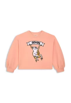 Kenzo Kids bluza copii culoarea roz, cu imprimeu imagine