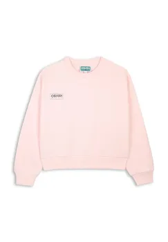 Kenzo Kids hanorac de bumbac pentru copii culoarea roz, cu gluga, cu imprimeu, K61369 imagine