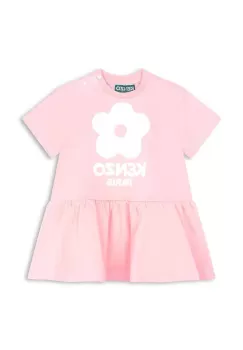 Kenzo Kids rochie din bumbac pentru copii culoarea roz, mini, evazati imagine