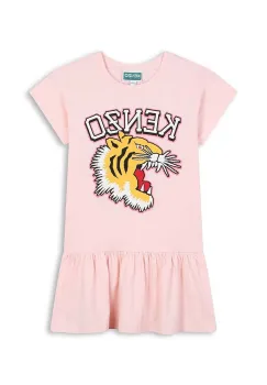 Kenzo Kids rochie din bumbac pentru copii culoarea roz, mini, evazati, K60682 imagine