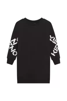 Kenzo Kids rochie fete culoarea gri, mini, drept imagine