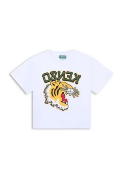 Kenzo Kids tricou de bumbac pentru copii culoarea alb, cu imprimeu, K60746 imagine