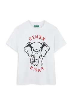 Kenzo Kids tricou de bumbac pentru copii culoarea alb, cu imprimeu, K61136 imagine