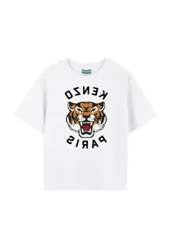 Kenzo Kids tricou de bumbac pentru copii culoarea alb, cu imprimeu, K61137 imagine