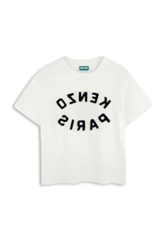Kenzo Kids tricou de bumbac pentru copii culoarea alb, cu imprimeu, K61508 imagine