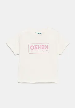Kenzo Kids tricou de bumbac pentru copii culoarea bej, cu imprimeu, K60972 imagine