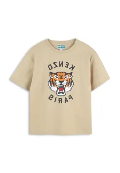 Kenzo Kids tricou de bumbac pentru copii culoarea bej, cu imprimeu, K61505 imagine