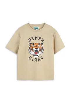 Kenzo Kids tricou de bumbac pentru copii culoarea bej, cu imprimeu, K61505 imagine